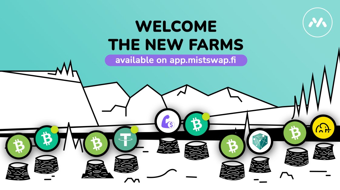 Farm reweighting complete! BCH/bcBCH, BCH/bcUSDT, flexUSD/bcBCH, BCH/DAO, and BCH/GoC farms are now enabled on MistSwap. Start farming these pairs here: 

app.mistswap.fi/farm?filter=all
