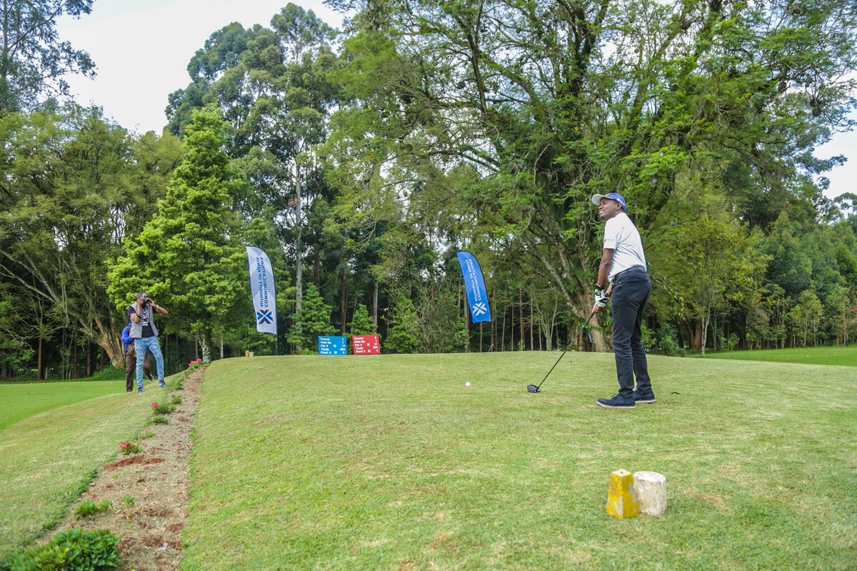 KECOSOGames's tweet photo. Kata Simu! Tupo Site! Tupo Site!
@MoICTKenya CS @mucheru displays his spectacular swing ποΈββοΈ as he performs a ceremonial tee-off during the ongoing #KECOSO2022 Golf β³οΈ Tournament at Kericho Golf Club.
#KECOSO https://t.co/9U8xybUUp9
