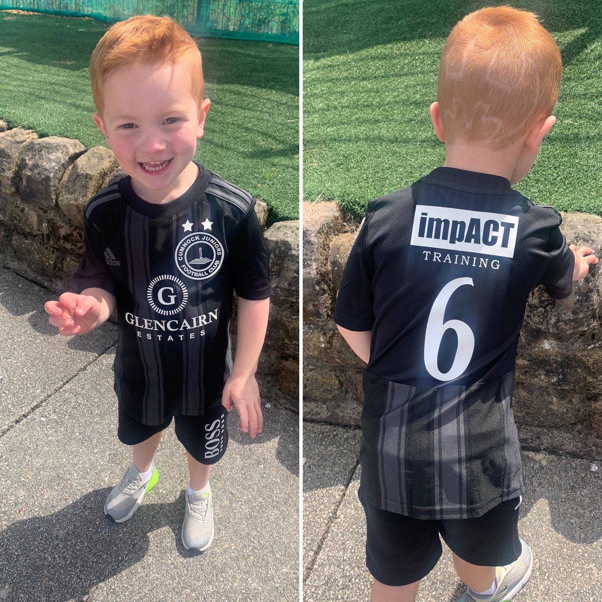 Delighted to be back to his happy place today with his new strip! He even made sure he had a word with the manager at the end to tell him his favourite had to be back playing number 6 next time 🙈 <a href="/CumnockJnrsFC/">Cumnock Juniors FC ⭐️⭐️⭐️</a>