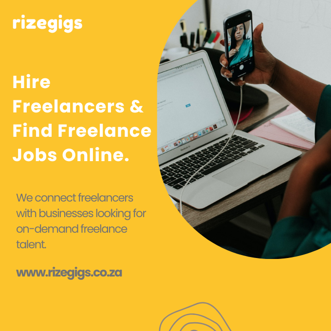 Rrizegigs is a South African Freelance Marketplace that helps connect freelancers with businesses and individuals looking for on-demand freelance talent.

Visit and signup: 
rizegigs.co.za

#FreelancersZA #Freelancing #RemoteWorking Pearl #PodcastAndChill Nota