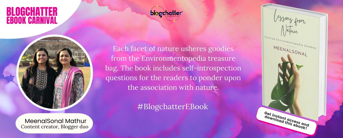 deepsmenon_7's tweet photo. A book that takes a refreshing look at the life lessons provided by Mother Nature - #BlogchatterEBook
https://t.co/OS9l2w0z43 https://t.co/koNZMcTcw6