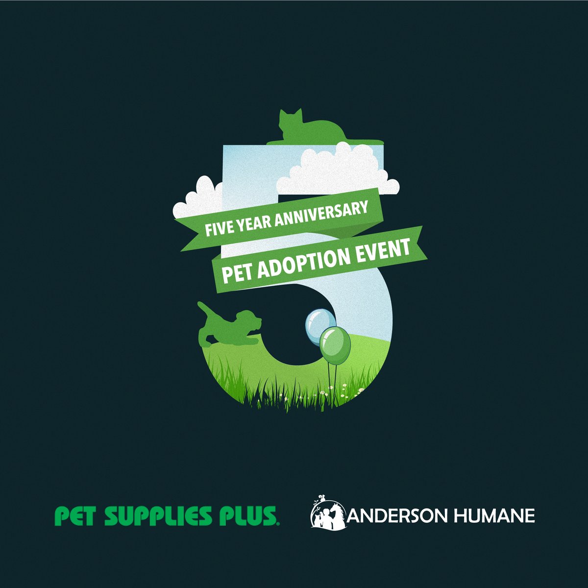 We are having a special #AdoptionEvent at your local North Aurora Pet Supplies Plus location tomorrow SUN 7/17 to celebrate five years of partnership between #PetSuppliesPlus &amp; #AndersonHumane. We will have 75 dogs, cats, puppies and kittens available for adoption.#AdoptDontShop
