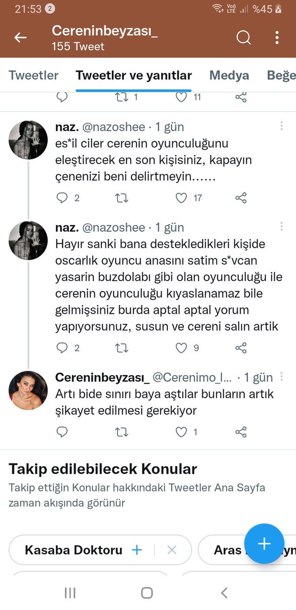 Bak bide bizimle ve sevcan uğraşmıyorlarmiş biz onlara onlar bulaşıyoruz hesap yarısi sevcan yeminle bunlar hasta  cevap vermicem bu salaklara kudursunlar sinirlerinden sanki hanım efendi oscar oyuncu ya 20yılda geldiği yer merak etmeyin sevcan 20yıl sonra bu kadar olur #EDHO