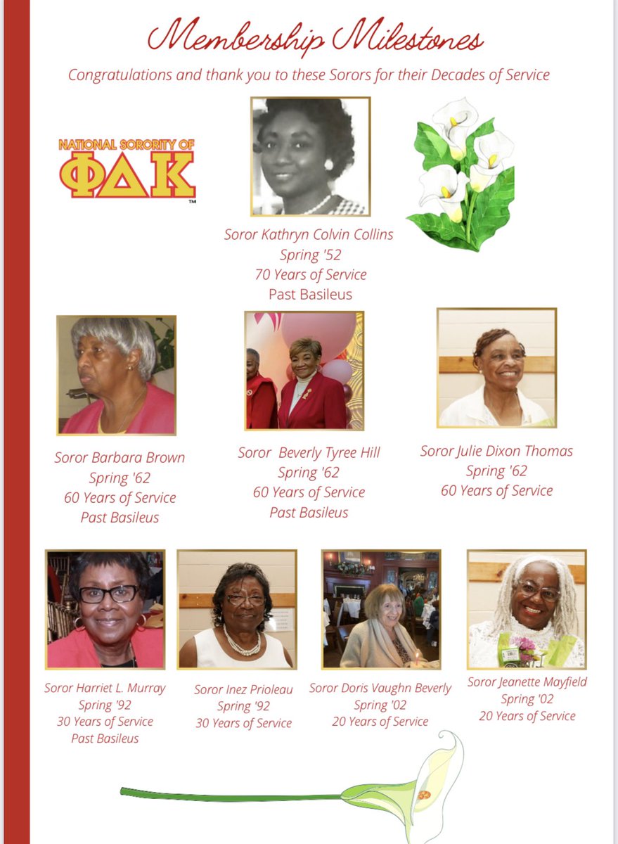 NSPDK_Pi's tweet image. Membership Milestones @Nspdksorority #PiChapter The National Sorority of Phi Delta Kappa, Inc. ❤️💛