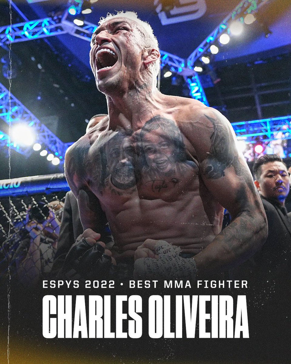 Congratulations to <a href="/CharlesDoBronxs/">Charles 'DoBronxs' Oliveira</a> on his <a href="/ESPYS/">ESPYS</a> 🏆
