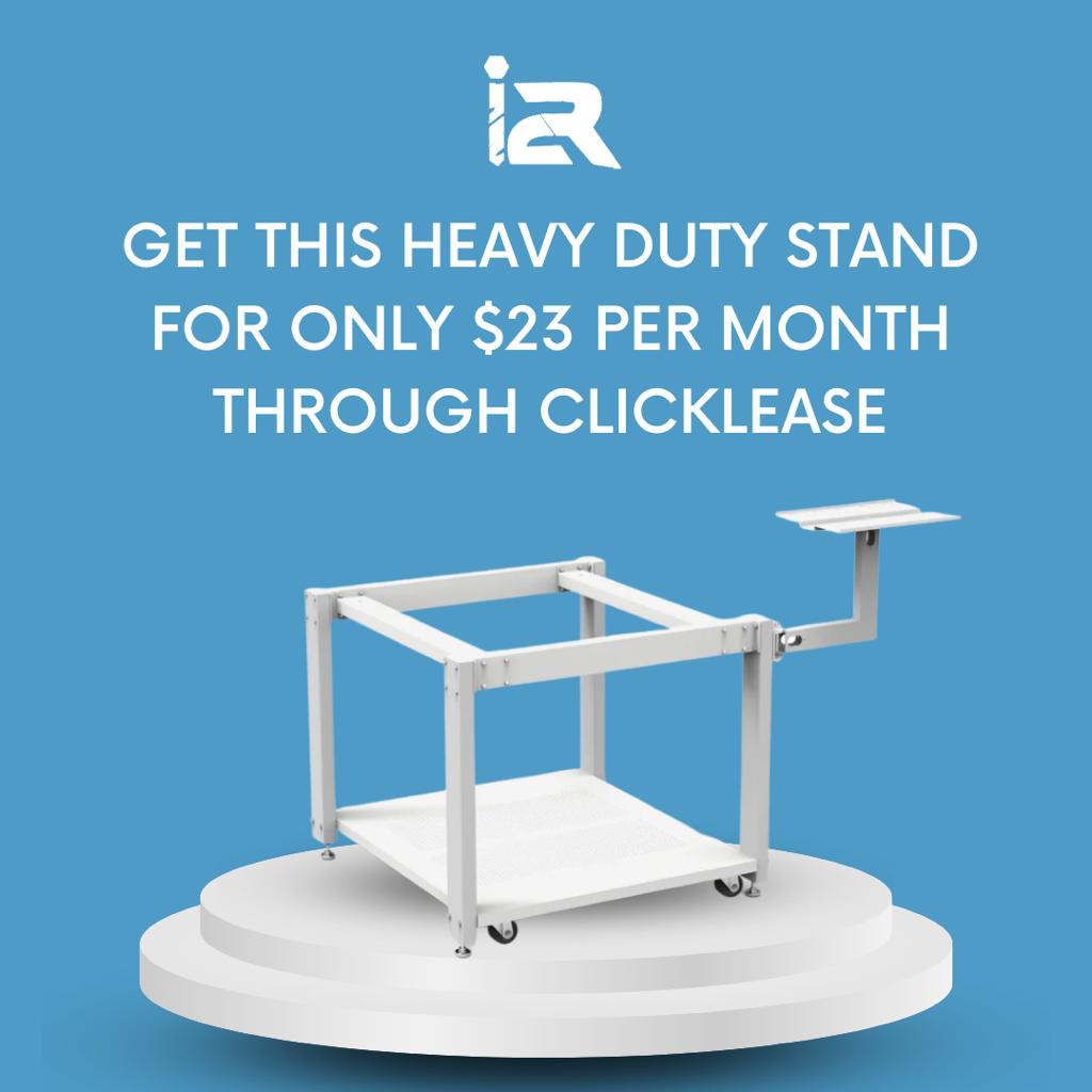 i2R_CNC's tweet photo. This heavy-duty stand is perfect for your i2R CNC machine! Get it for only $23/ month when you buy it through Clicklease. 

Questions? Message us!

#cnc #i2r #cnccommunity #cncowners #woodworker #woodworkerlife #hobbyshop #chopshop #chopshopcnc #cncrouter #cncroutercutting https://t.co/16ohZE49P0
