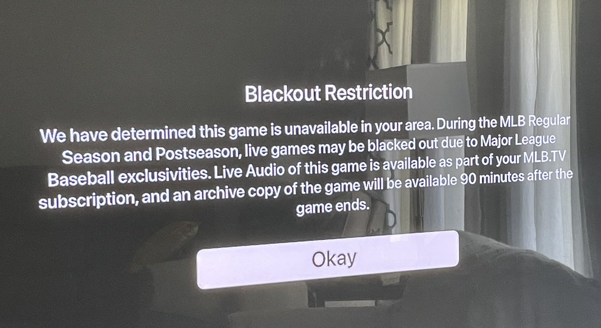 fins531's tweet photo. C’mon @MLB, you can do better than this. I subscribe to MLB, live in Illinois, and just want to watch the Mets. @WayneRandazzo @AnthonyDiComo @StevenACohen2 Can anyone please tell me WHY this has to happen? https://t.co/u3KuI155ww