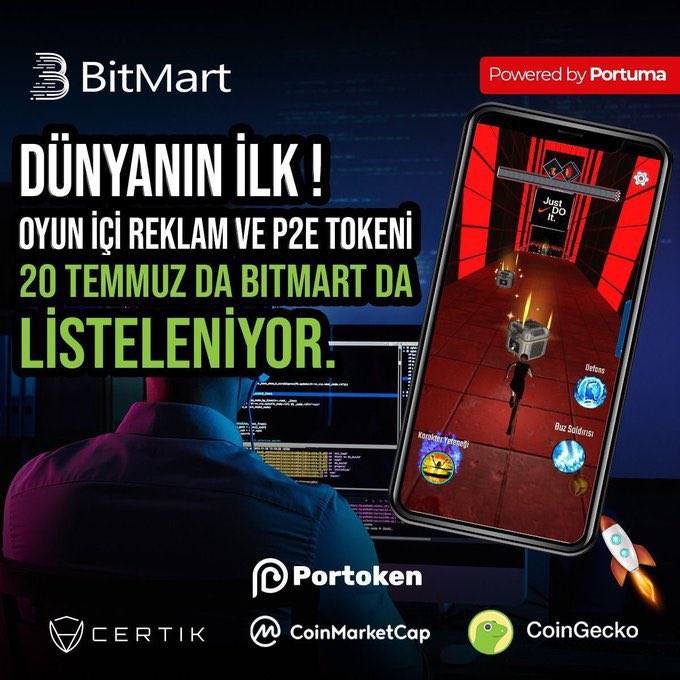sibelDgn's tweet photo. #Axellstudio oyunları Back Streets ve Wonder Race oyunlarındaki reklamlar ile portoken kazanımları başladı. #LBANK ta listelendik, 20.07.2022 günü #Bitmart borsasındayız.
#portuma #portoken
#portokenbitmartta @Emrahunall @portumacom @BitMartExchange @portumatokenTR https://t.co/m9p2wPU6Km