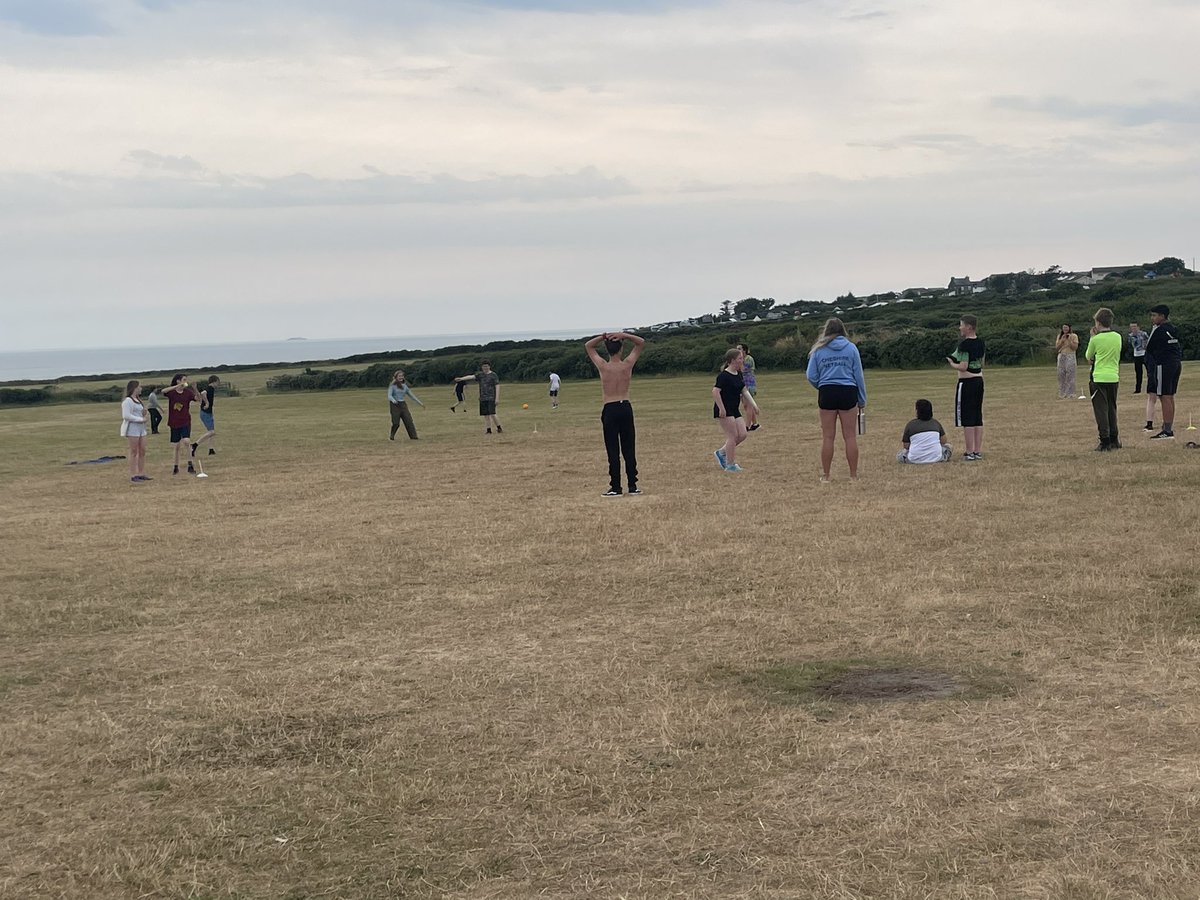 What an amazing first day ended by an evening stroll to the beach, a paddle in the sea and now a game of sunset rounders 🌅 #whataday #wearebbs