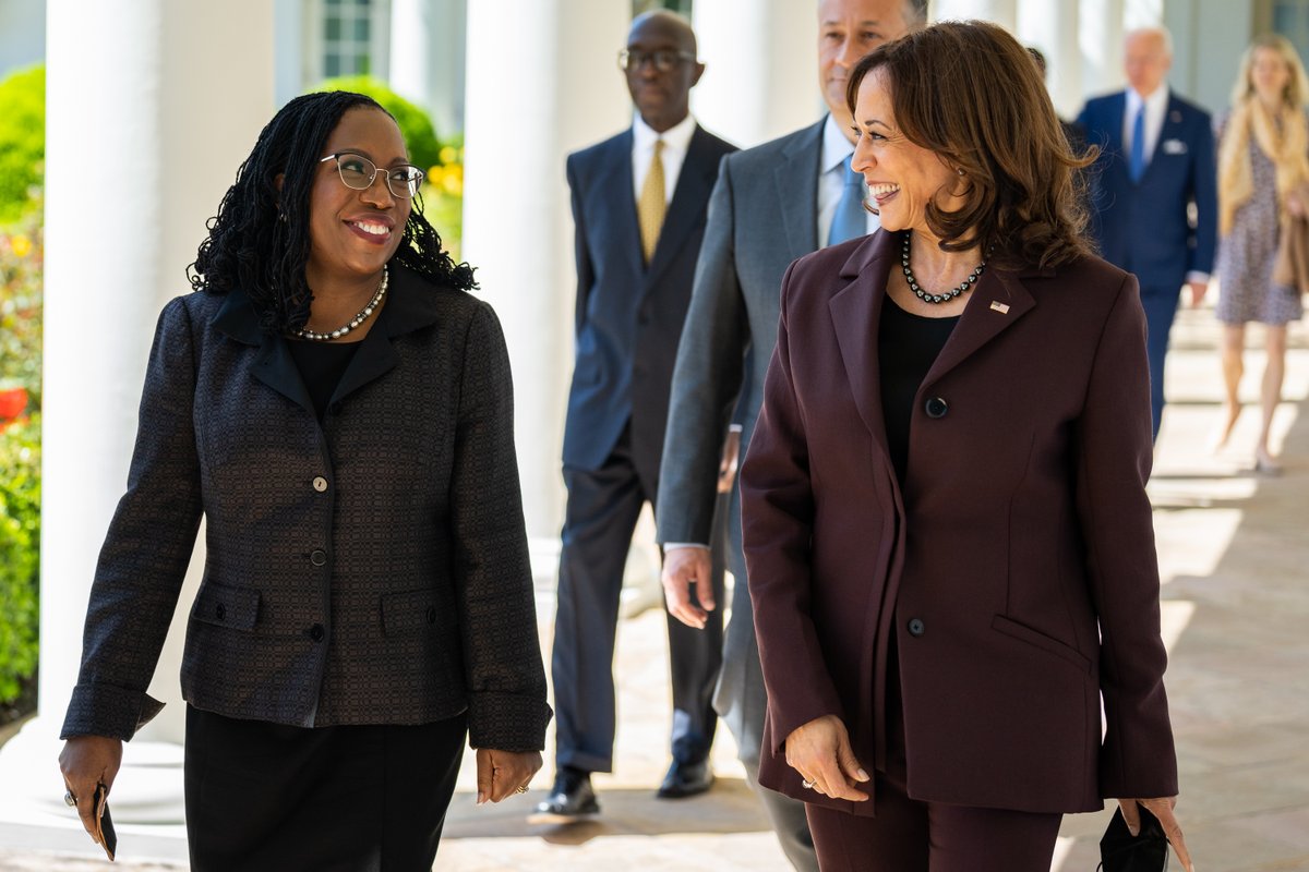 Justice Ketanji               Vice President 
Brown Jackson               <a href="/KamalaHarris/">Kamala Harris</a>
                               🤝                                
                     Making history