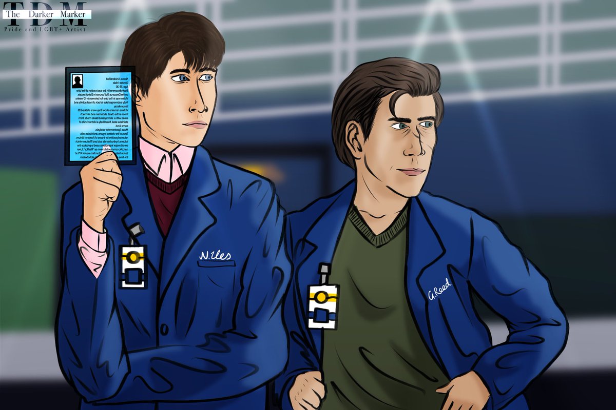 JasperTDM97's tweet photo. BONES x DBH crossover Piece. Nines inspired by Zack Addy and Gavin by Jack Hodgkins.
Nobody asked for this other than me, this was a self indulgent piece. #BONES #crossover #DBH #DetroitBecomeHuman #rk900 #AU #GavinReed #zackaddy #jackhodgins https://t.co/lMNOQAZJNZ
