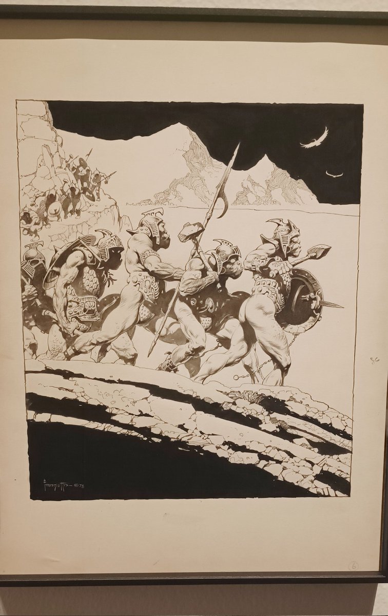 oandremfp's tweet photo. Can't believe I saw a #frazetta in real life! https://t.co/J1Z8Io1ST0