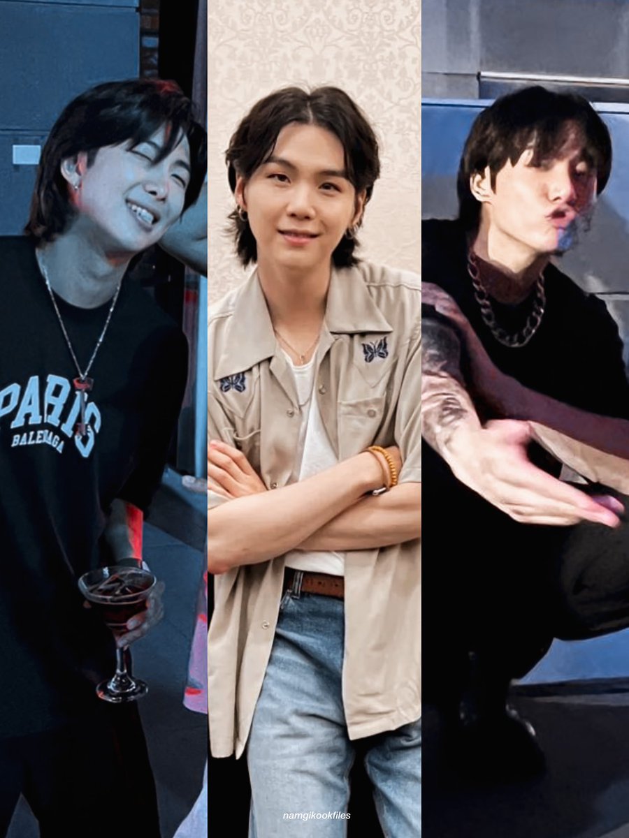 namgikookfiles's tweet photo. THE BLACK MULLET TRIO IS COMPLETE https://t.co/7WKjE7T0yz