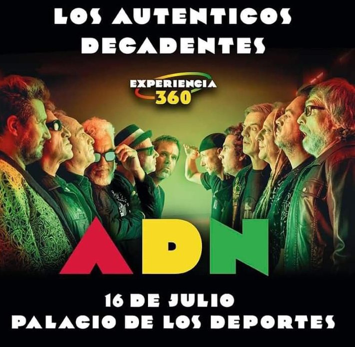 Ismael41303605's tweet photo. Vendo ultimos 4 boletos para los autenticos decadentes entregó hoy  en el Palacio de los Deportes pagas al entrar interesados llamar al 5510722918 https://t.co/SDy5501y6r