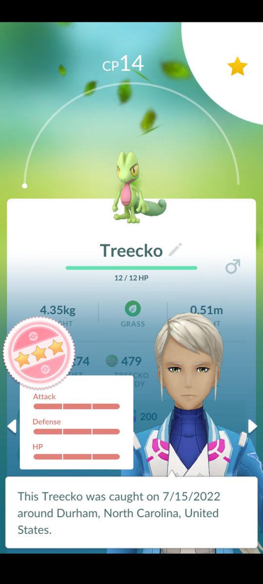 leonjustice's tweet photo. #PokemonGO #treeko #hundo Thank you autocatcher https://t.co/jPRqmE1aqw