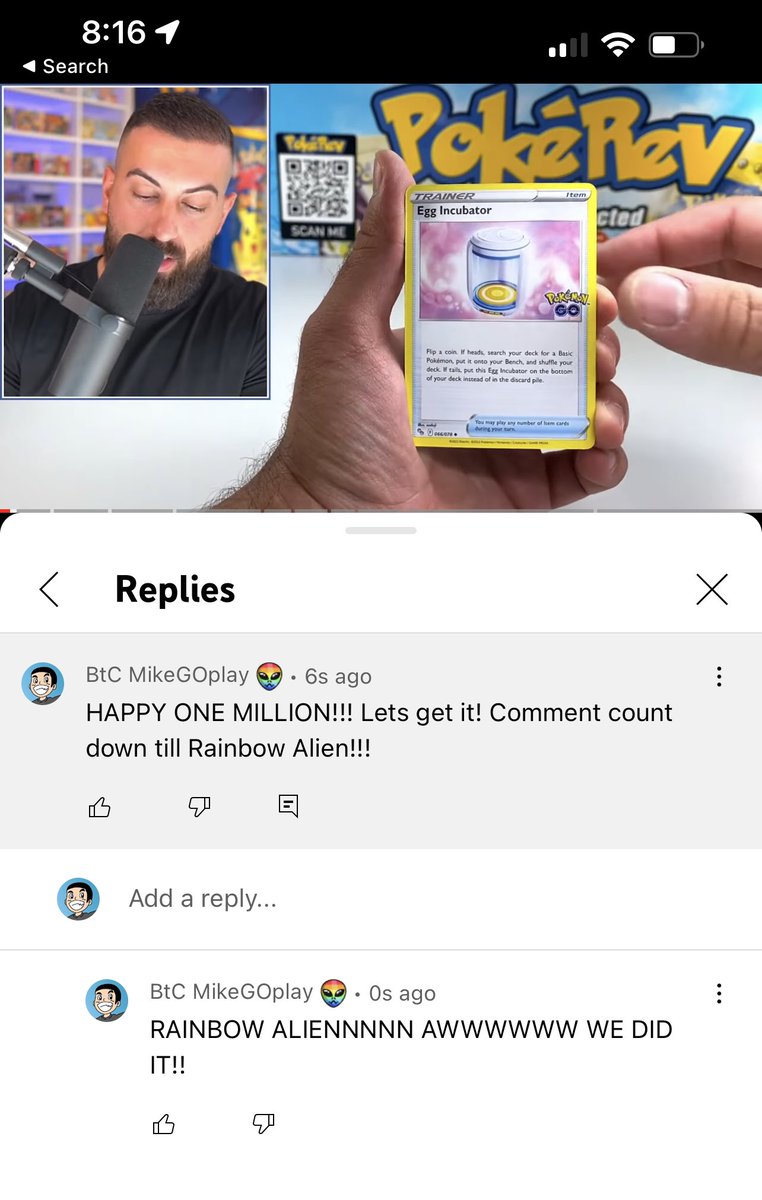 MikeGOplay's tweet image. @poke_rev RAINBOW ALIEN 🌈🌈🌈👽👽👽 WE DID IT!! And it happened on the day you dropped this video, INSANE! #pokerev #pokecave #Pokemon #youtube