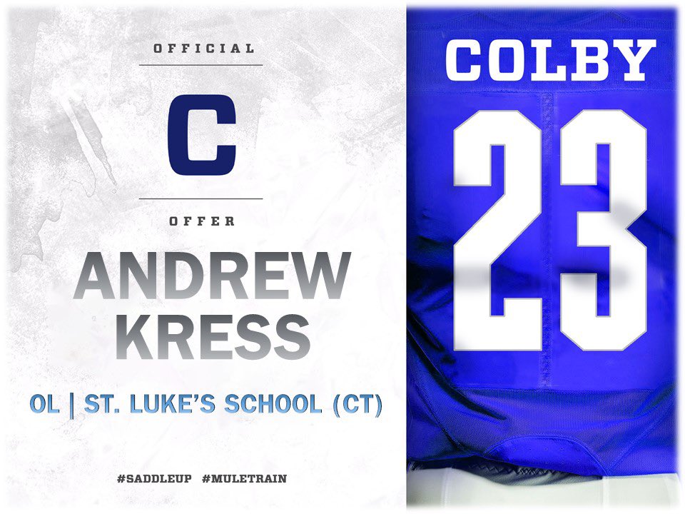 After a great call with <a href="/CoachSDwyer/">Shea Dwyer</a>, I’m excited and blessed to have received an offer in the admissions process to play football at Colby College. #MULETRAIN <a href="/Colby_Football/">Colby Football</a> <a href="/ColbyCoachCos/">Jack Cosgrove</a> @SLStormFootball