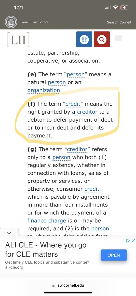 Ymn_Meechiee's tweet photo. Ain’t never thought why they deny you for credit when it’s states you have “the right granted” 🧐 https://t.co/xkr0D8JhFD