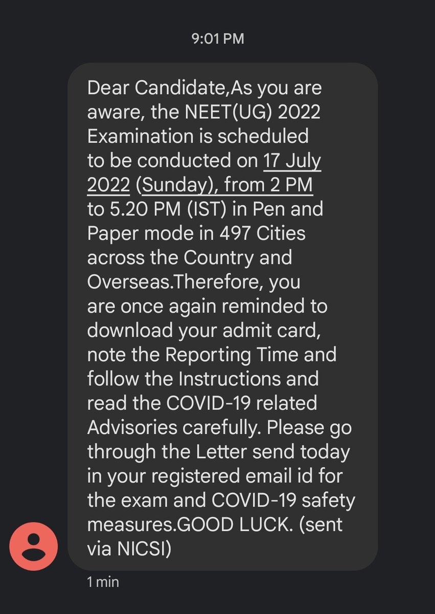 alpho185's tweet photo. #NEETUG2022
#NEETUG22
When student ask to update about postponement . NTA was silent.
Now the same NTA "sending lot of msgs to remind exam on 17... 
Aspriant se zyada excited toh yh lag rhe hai https://t.co/qcD5p9cXHc