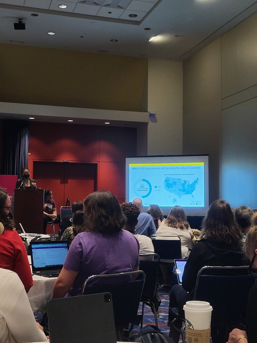 CSforLPS (@csforlps) on Twitter photo "Where you live determines your access to computer science education."
"6 years later access to foundational #cs courses are STILL restricted by income and race."
<a href="/AllisonScottPhD/">Allison Scott, Ph.D.</a> sharing hard to see but needed data at #CSTA2022 this morning ! "Where you live determines your access to computer science education."
"6 years later access to foundational #cs courses are STILL restricted by income and race."
<a href="/AllisonScottPhD/">Allison Scott, Ph.D.</a> sharing hard to see but needed data at #CSTA2022 this morning !