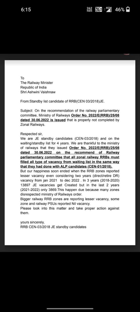 Kaps2021's tweet photo. Please review the rrb je demand for CEN03/2018 waiting candidates @AshwiniVaishnaw SIR, Please #CLEAR_100_PERCENT_RRB_JE_WAITING like ALP and technician
#RRB_JE_WAITING
@RailMinIndia
@PMOIndia
@Rrbgorakhpur
@BhusavalDivn
@DeepakBhaardwaj
@behal_deepak https://t.co/KvqCrjOLHC