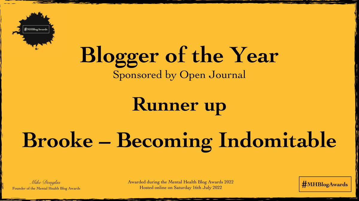 Blogger of the Year
Sponsored by <a href="/OpenJournalBC/">Open Journal BlogCast</a>

Winner: @daraghfleming
Runner up: Brooke

#MHBA2022