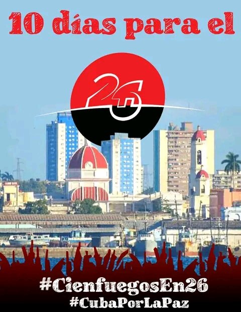 Se acerca la celebración por el Día de la Rebeldía Nacional en #CienfuegosEn26 #CubaPorLaPaz #Cuba