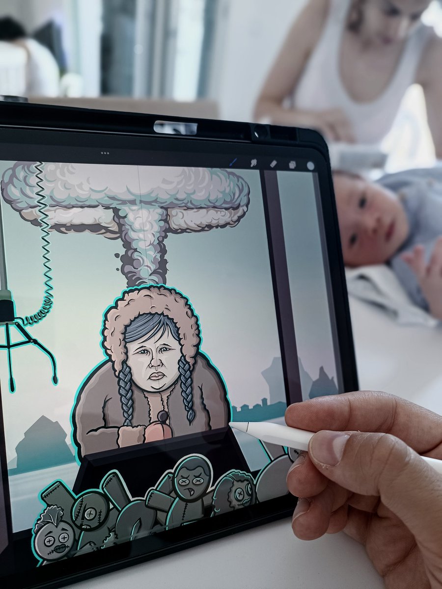 PiccininisClub's tweet photo. Latest piece (9th), of the first lot, of the Disaster Kids collection - soon available on @opensea and https://t.co/kKk1BHgCdz - (private auction)
#nft #nfts #NFTCommunity #nftart #cryptoart #crypto #NFTcollections #opensea #ipadpro #applepencil #procreate https://t.co/hZ2Lz3Hwci