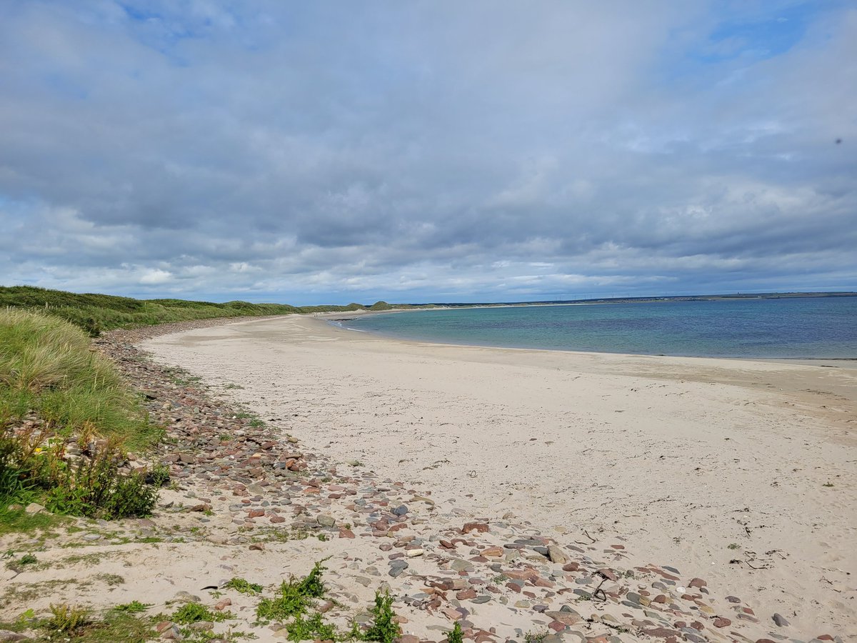 Jamie_LEJOG's tweet image. Day 96: Wick to Nybster, 16 miles. The penultimate day of walking and it was another good one on the John O Groats trail. Some more beautiful clifftop walking and a long section on the beach in Sinclair Bay.