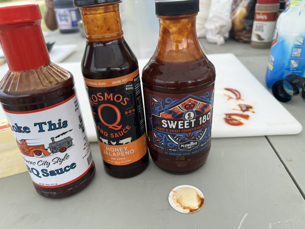 bughousebbq's tweet photo. sauce taste test #toohotforjudges? https://t.co/ckSWl90kLp