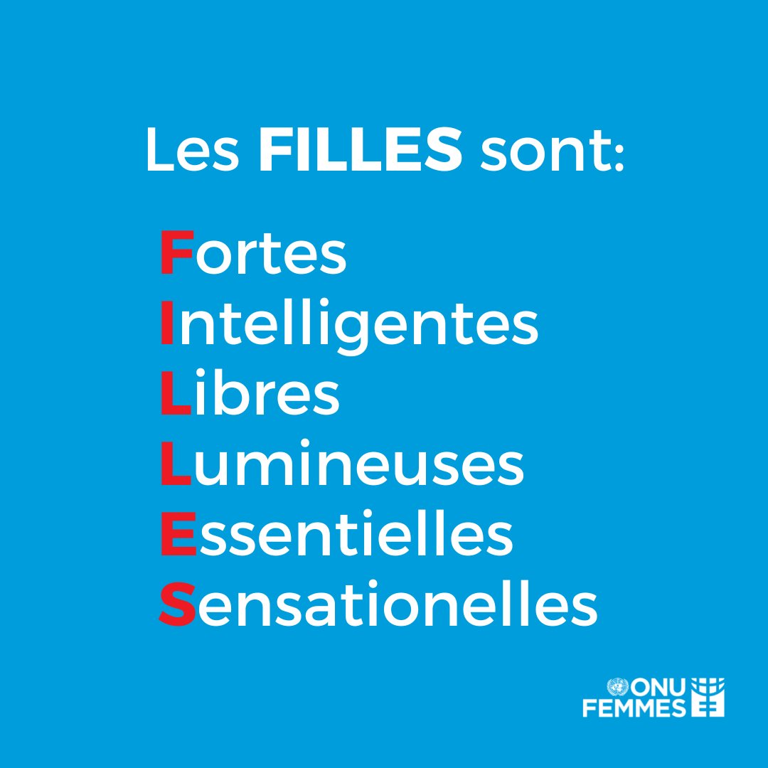 Montrez au monde qui vous êtes les FILLES ✨