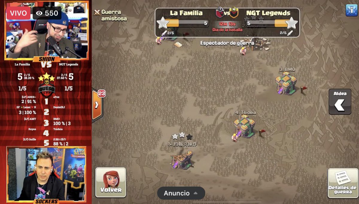 shioN🔥 (@shionwu) on Twitter photo ¡Seguimos en directo!
#ClashOfClans #ClashWorlds
🏆Felicidades <a href="/familiaperucoc/">La Familia</a> por avanzar a la siguiente ronda
Fuegooo🤟🏼🔥 ¡Seguimos en directo!
#ClashOfClans #ClashWorlds
🏆Felicidades <a href="/familiaperucoc/">La Familia</a> por avanzar a la siguiente ronda
Fuegooo🤟🏼🔥