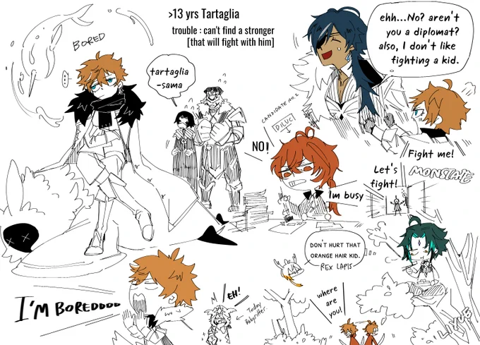Tartaglia [baby] &amp; his comrade [babysitter] 3/3
Tartaglia and his adventure outside Snezhnaya. 