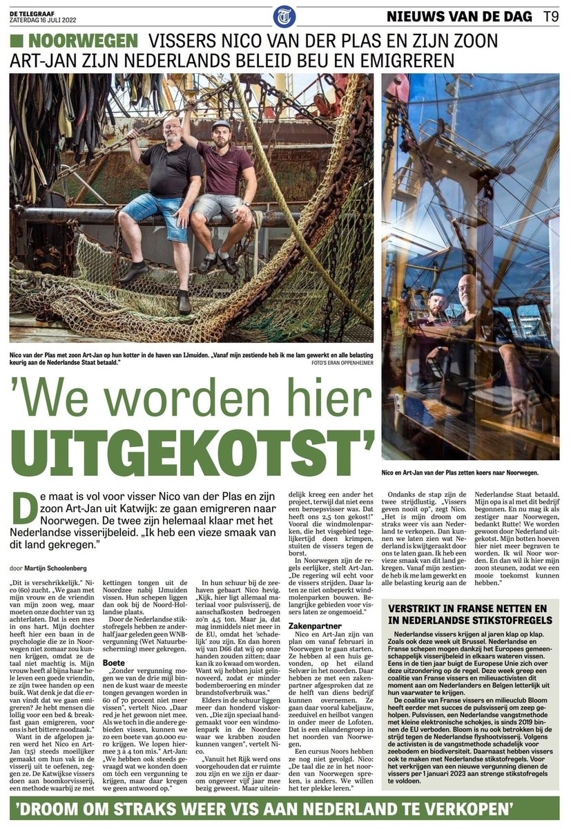 AlbertVCU's tweet photo. Een teken aan de wand dat er vissers wegtrekken uit ons Nederland @ministerlnv @NOS @OmroepFlevoland #Fishing #VerseVis #RedonzeVisserij https://t.co/szzU0rRvaz