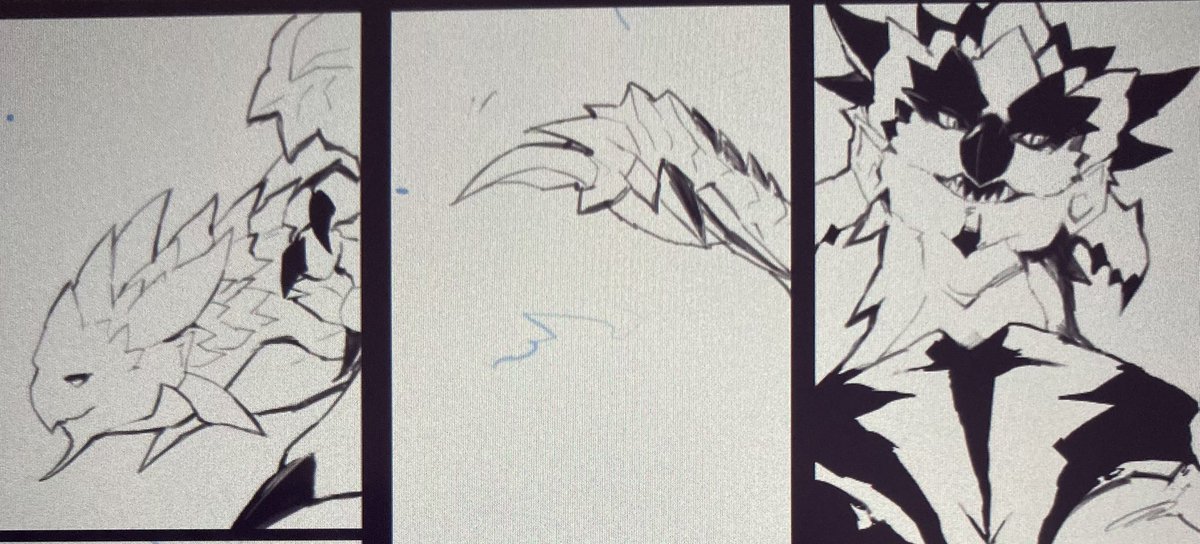 #wip  嬉しいことがあったのでもうひと押しで夫婦を描いている 