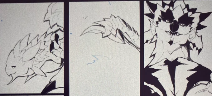 #wip  嬉しいことがあったのでもうひと押しで夫婦を描いている 