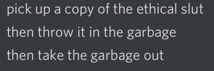 TheCrowMother's tweet photo. Someone on discord asked for polyam resources &amp; this was not my advice but I wish it had been https://t.co/VQuqmEBrfe
