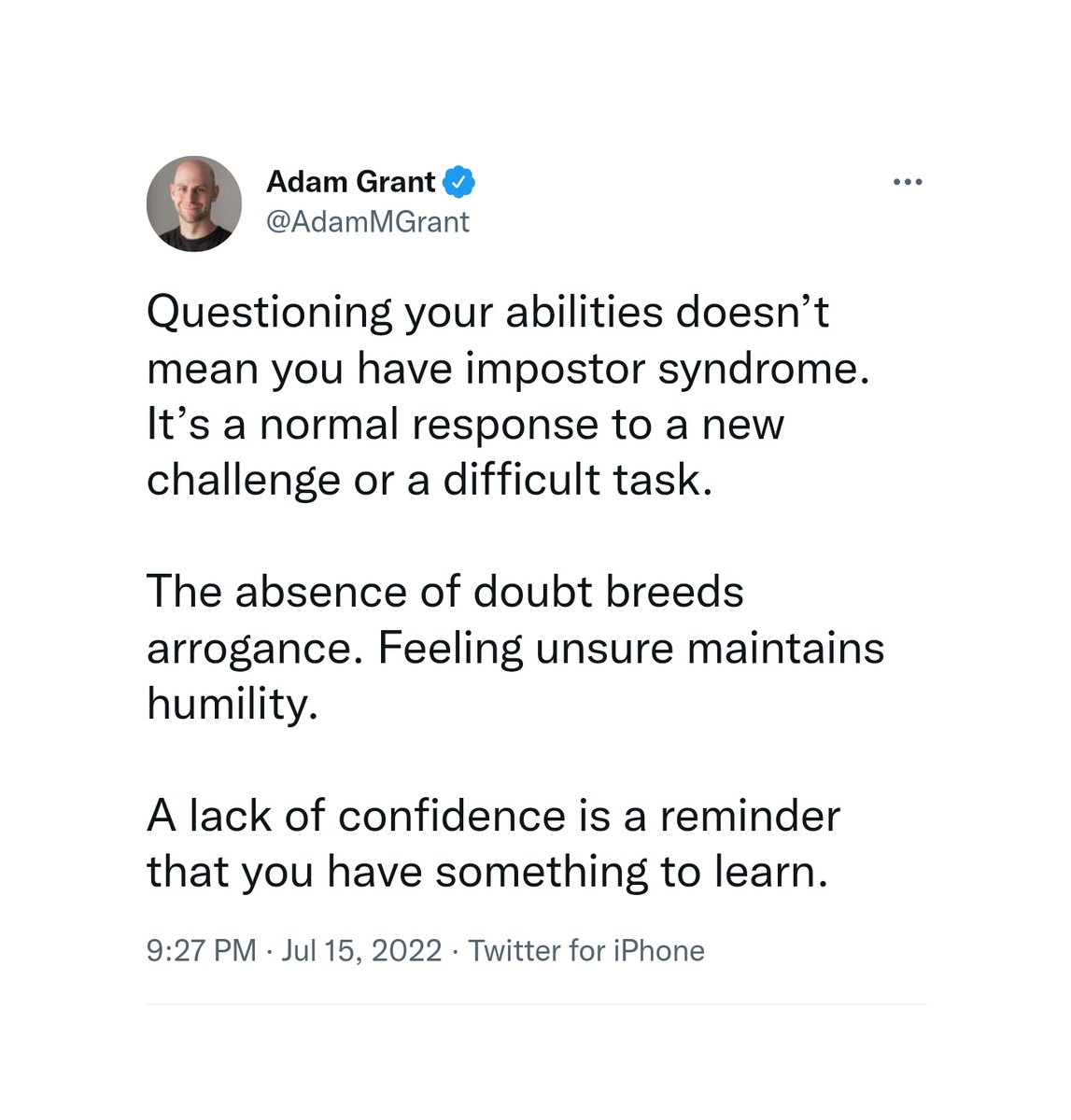 Well said 👏

#selfconfidence #selfdoubt