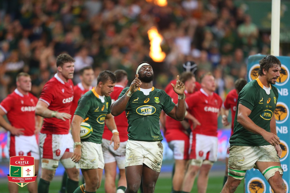 Springboks's tweet photo. 👀 This is your captain scoring!
#StrongerTogether #StrongerForever #SAvWAL #CastleIncomingSeries https://t.co/GwasBSLFXU