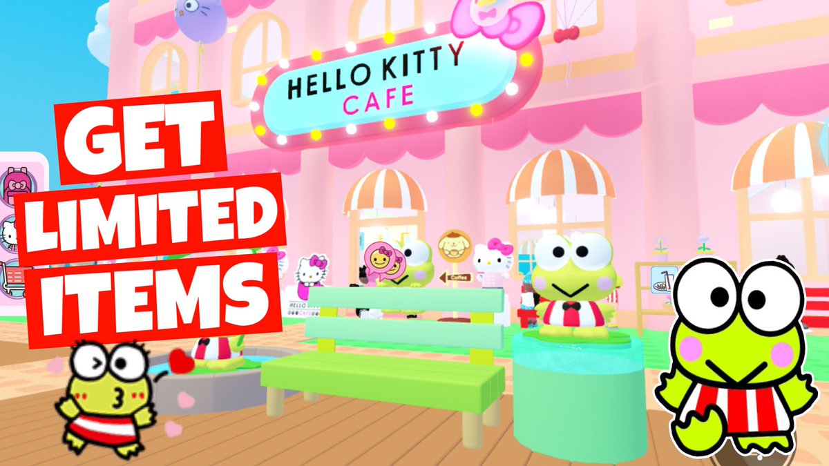 realfrydrice's tweet photo. KERROPI LIMITED ITEMS! How to Get Keroppiβs Bench, Keroppiβs Statue and Chair in My Hello Kitty Cafe. A fun @Roblox game by @RockPandaGames
#yonij #roblox #keroppi #newevent #hellokitty #gameplay #gamergirl #sanrio #iPadGamer #gamer #hellokittycafe
https://t.co/UQSsntEoro https://t.co/wWUGF8xEX1