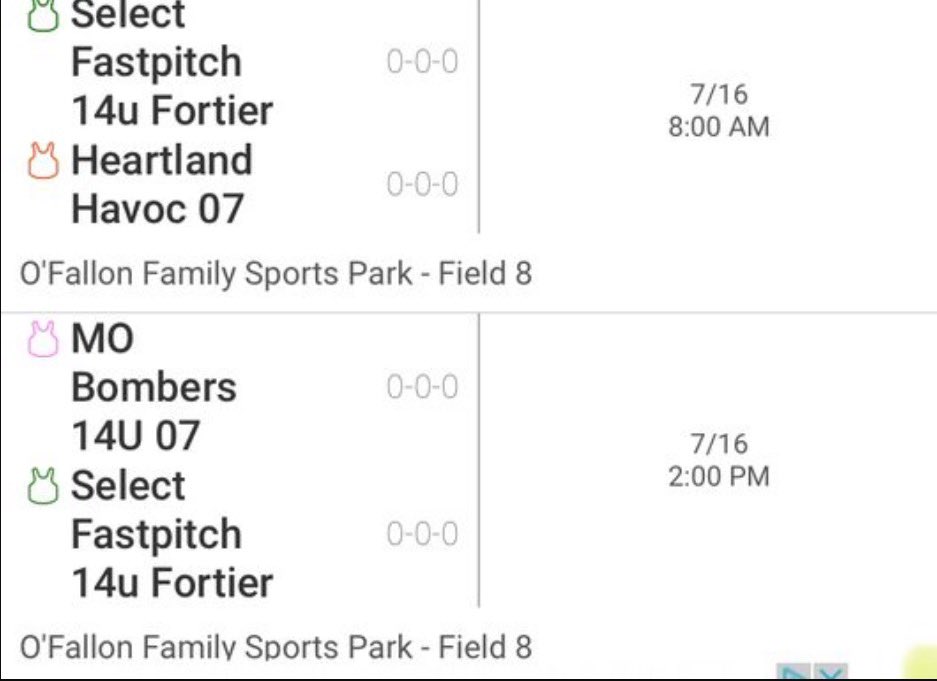 Addison Williams (@addison2025) on Twitter photo Another weekend on the field at the Savvy Softball Elite Summer Showcase in Illinois. Last pool game at 2:00pm then bracket starts at 8:00pm tonight. <a href="/14uSelectComo/">Select Fastpitch 14u</a> <a href="/elise_hitting/">Elise Fortier</a> <a href="/WilmesBrooke/">Brooke Wilmes</a> <a href="/ejonesrockchalk/">Eric Jones - Select Fastpitch</a> <a href="/IHartFastpitch/">I❤️Fastpitch</a> <a href="/D1Uncommitted/">Anthony Edwards</a> <a href="/SBRRetweets/">Softball Recruiting Reposts</a> Another weekend on the field at the Savvy Softball Elite Summer Showcase in Illinois. Last pool game at 2:00pm then bracket starts at 8:00pm tonight. <a href="/14uSelectComo/">Select Fastpitch 14u</a> <a href="/elise_hitting/">Elise Fortier</a> <a href="/WilmesBrooke/">Brooke Wilmes</a> <a href="/ejonesrockchalk/">Eric Jones - Select Fastpitch</a> <a href="/IHartFastpitch/">I❤️Fastpitch</a> <a href="/D1Uncommitted/">Anthony Edwards</a> <a href="/SBRRetweets/">Softball Recruiting Reposts</a>