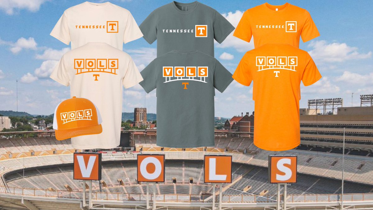 You ask for the Vols letters on a tee, you get the Vols letters on a tee (and hat). 

The 2022 Official Fan Collection is HERE!!utvolshop.com/Feature/New-Ar… 🏈