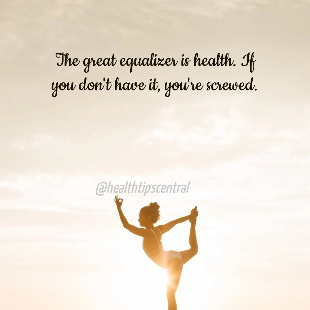 healthtipsfeed's tweet photo. The great equalizer is health. If you don't have it, you're screwed.

#health #fitness #healthylifestyle #wellness #motivation #healthy #workout #love #gym #lifestyle #fit #fitnessmotivation #training #nutrition #life #instagood #exercise #bodybuilding #weightloss #healthyfo… https://t.co/2oXOrMReO5