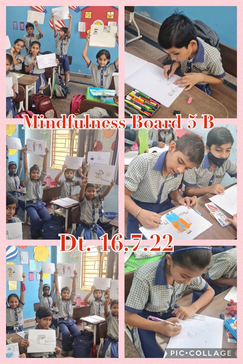 AmbedkarSoSEKhp's tweet image. #HappinessUtsav2022 
#MindfulnessClasses
#HappinessCurriculum
Students were engaged in mindful drawing to display on Mindfulness Board today.