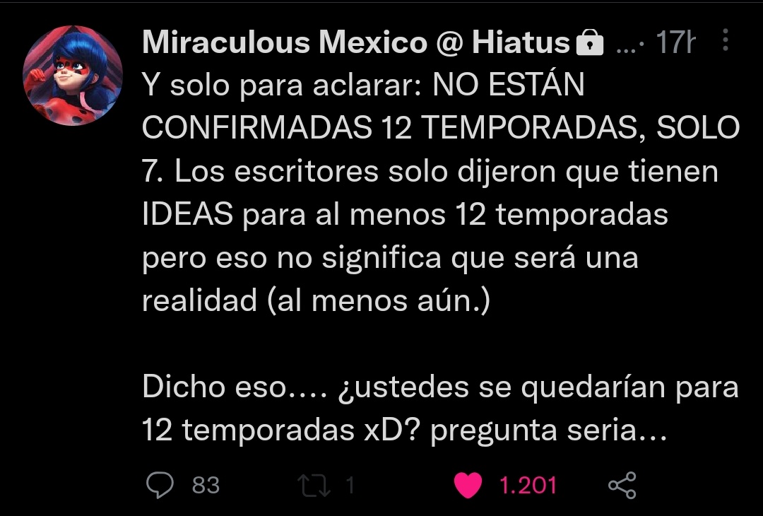 MLadybugBrasil's tweet image. Passando aqui para dizer que só até a 7° Temporada que está confirmada, não 12.
Os escritores tem várias ideias para umas 12 temporadas.