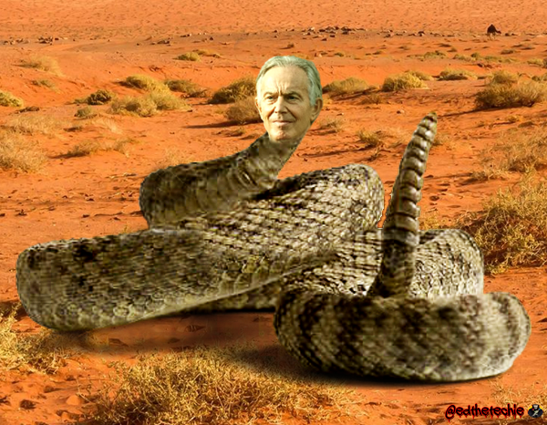 Tony Blair is a liar, a war criminal, a mass murderer and also a massive cunt