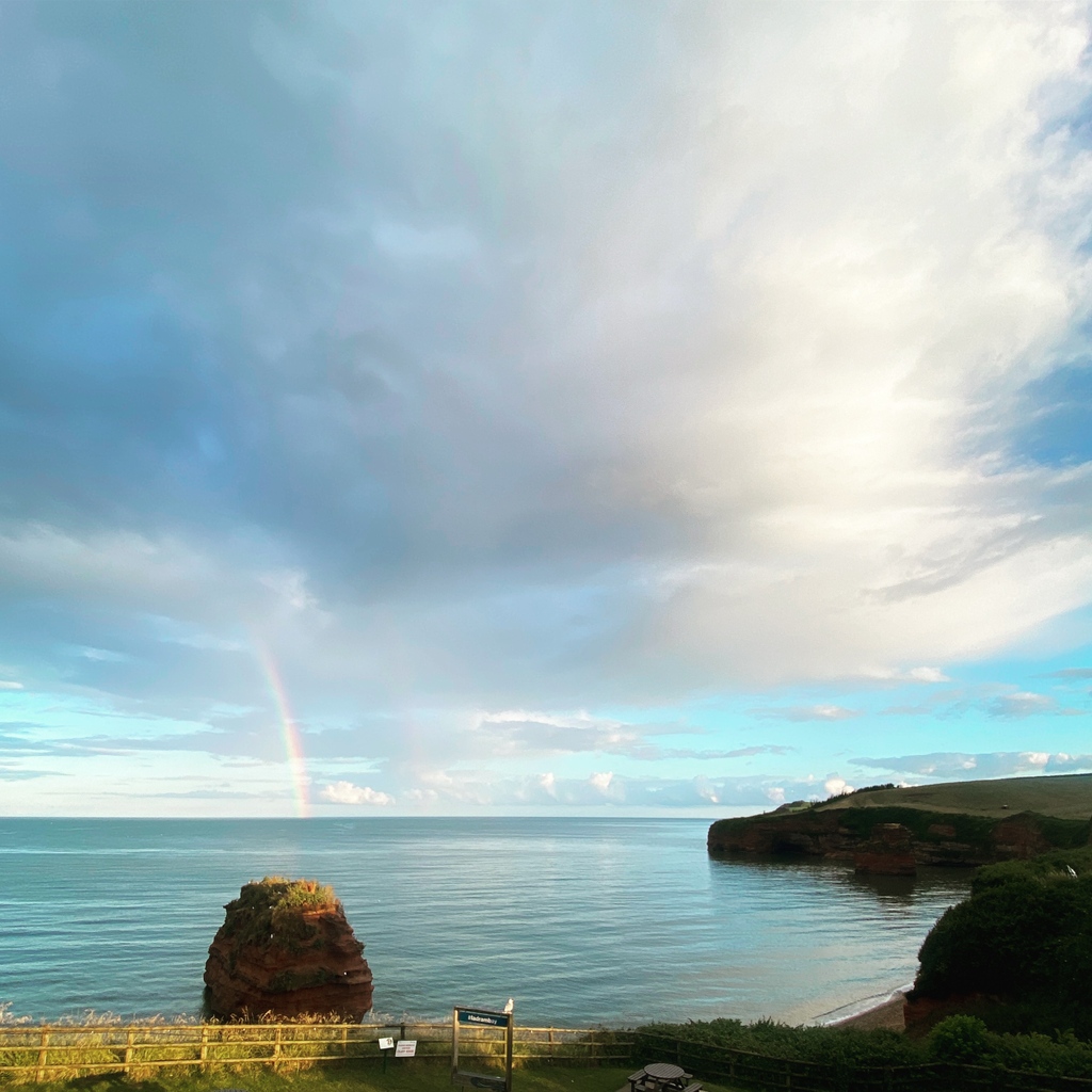 The view over #ladrambay changes every day and it never gets old does it? 🌈