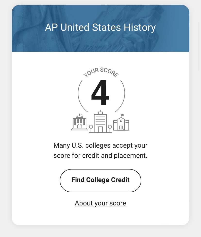 mashp0tates's tweet photo. I got all my AP Scores back and I'm proud to show that I got a 4 on AP Biology, a 3 on AP Language and Composition, 4 on AP US History, and a AP Scholar with Honor Award! https://t.co/uTH5NzmV7x