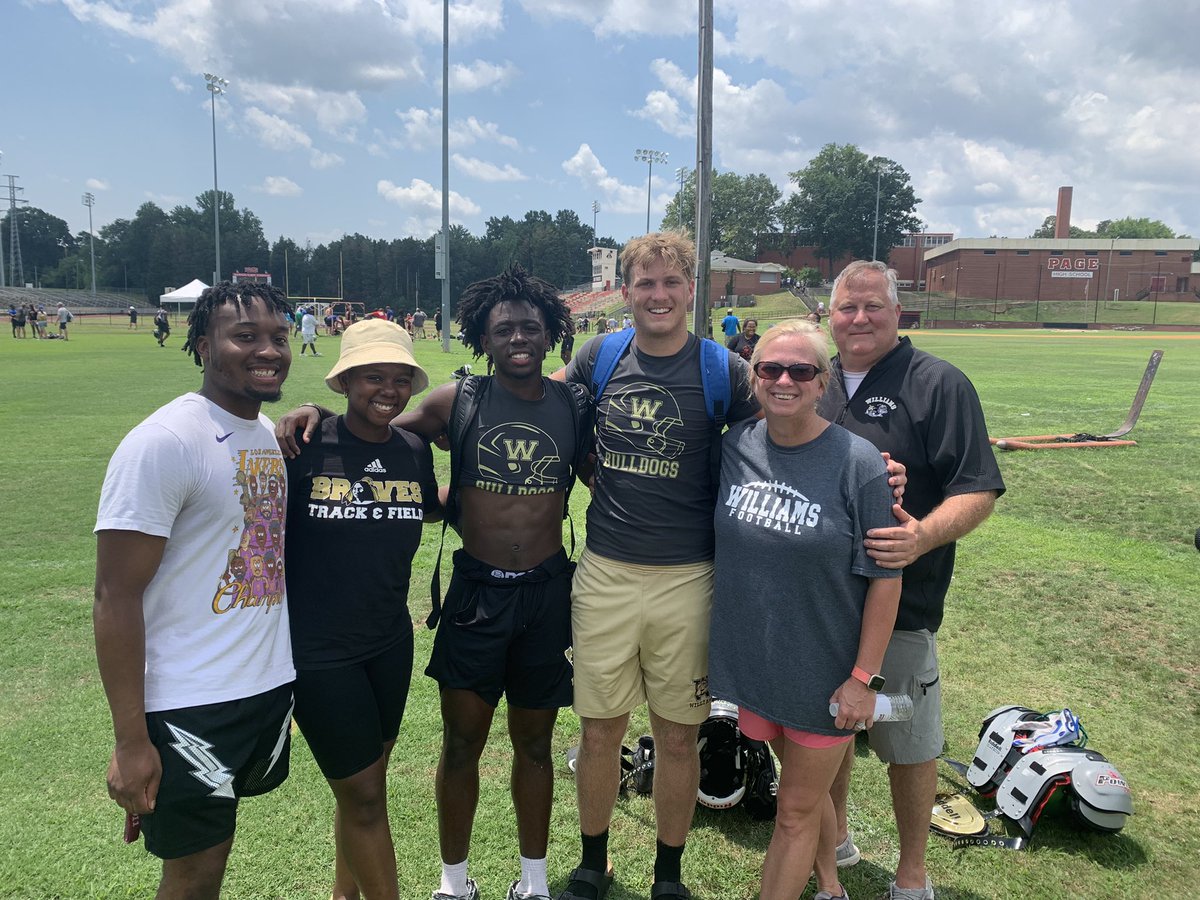 Great day for <a href="/CliftonDavisJr2/">Clifton Davis Jr</a> and <a href="/WillRhodes_22/">Will Rhodes</a> representing Williams Football at the Shrine Bowl call back in Greensboro. These guys and their families make us all proud to be a Bulldog!! <a href="/DawgAthletics/">Williams Athletics</a> <a href="/WMWHS/">Walter M Williams</a> <a href="/BoosterWilliams/">WilliamsAthleticBoosterClub</a>