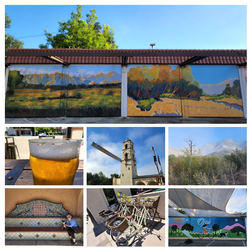 griz1's tweet photo. Cool images of #Ojai, California. Short getaway felt like a nice break this past week. #mural, @topatopabrewco, @cityofojai #postoffice, @LosPadresNF, mosaic bench, planter #bikerack & another mural! @Ojai_Chamber @OVN @OVGC @CasaOjai @OjaiFestivals @OjaiSar @VisitCA #OVLC https://t.co/yGgA9rtpGp